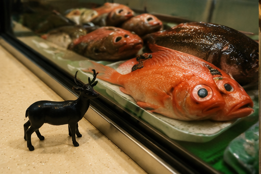 鮮魚ケースに並ぶ函館の地魚