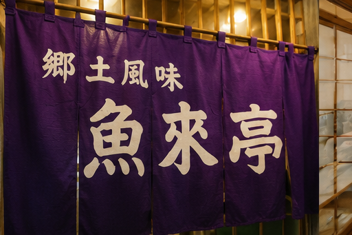 郷土風味 魚来亭の暖簾